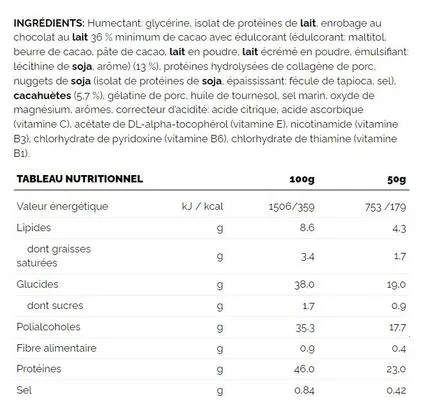 226ers Neo 46% Barretta Proteica Al Cioccolato E Arachidi 50g