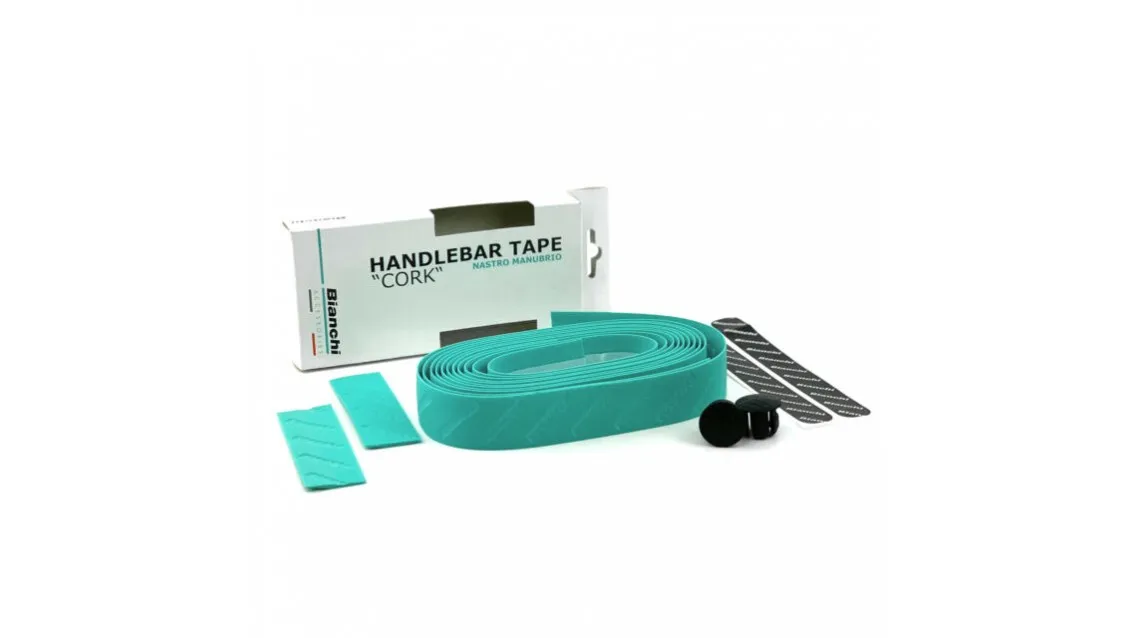 BIANCHI Nastro Manubrio Cork Celeste con Logo