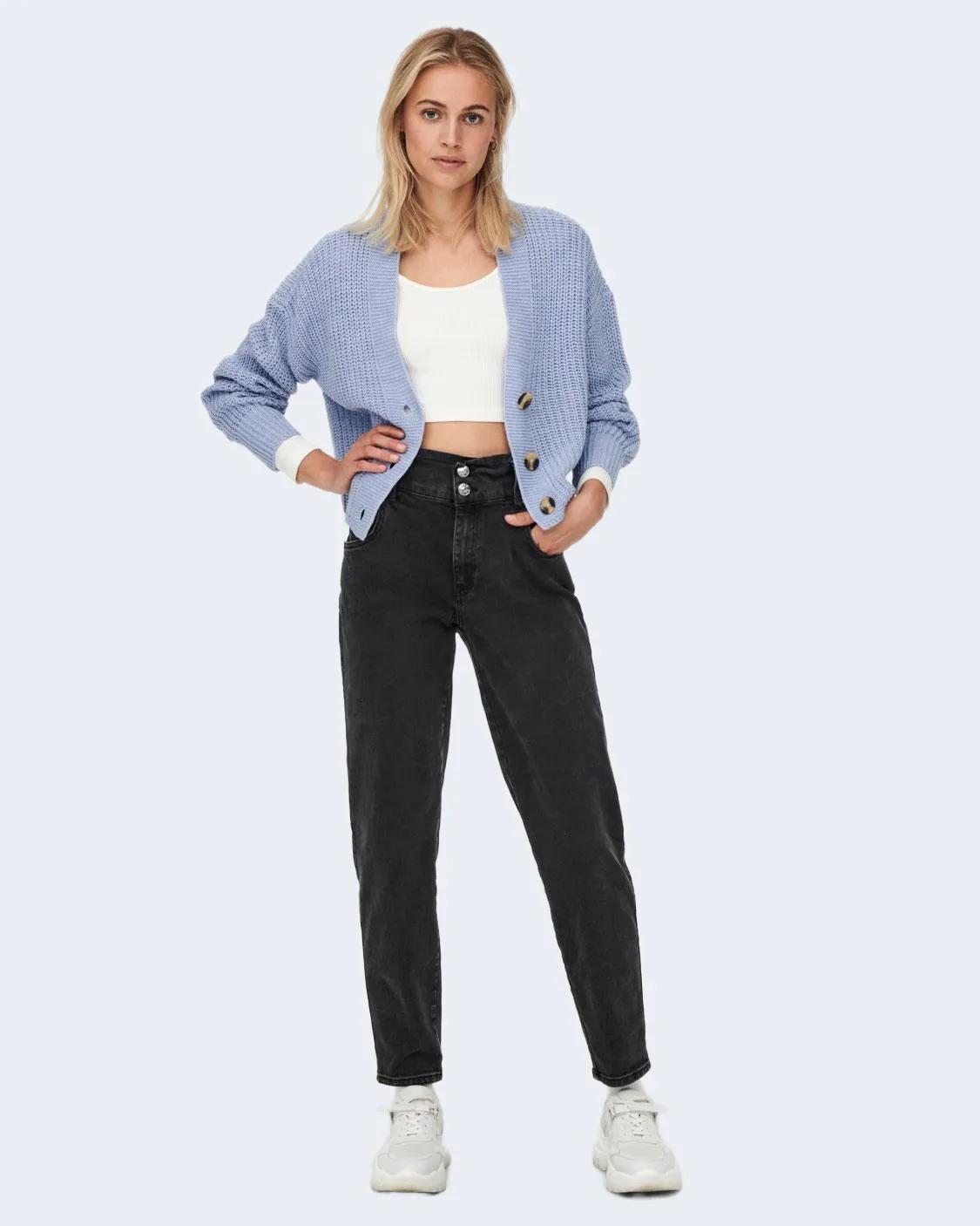 Cardigan Only ONLCAROLSPRING L/S KNT NOOS Celeste