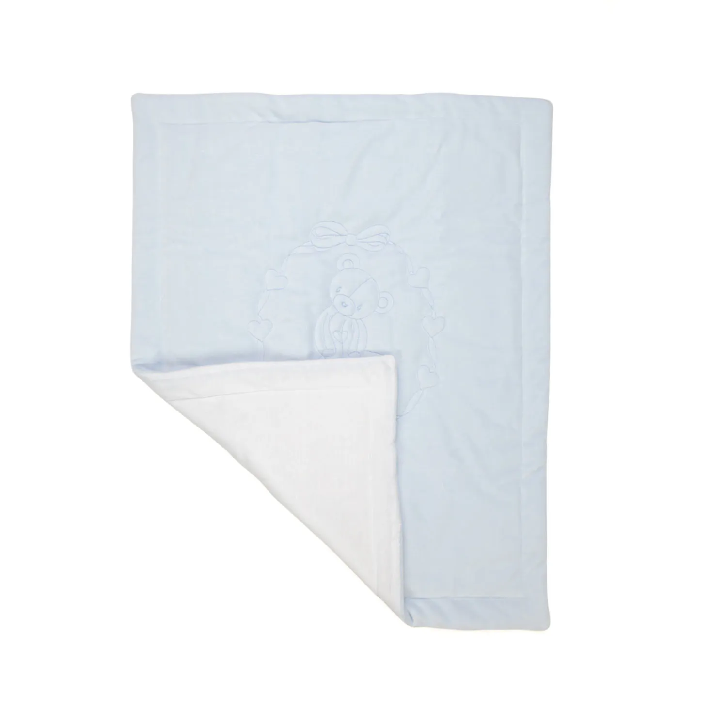 Copertina Celeste Cotone Neonato