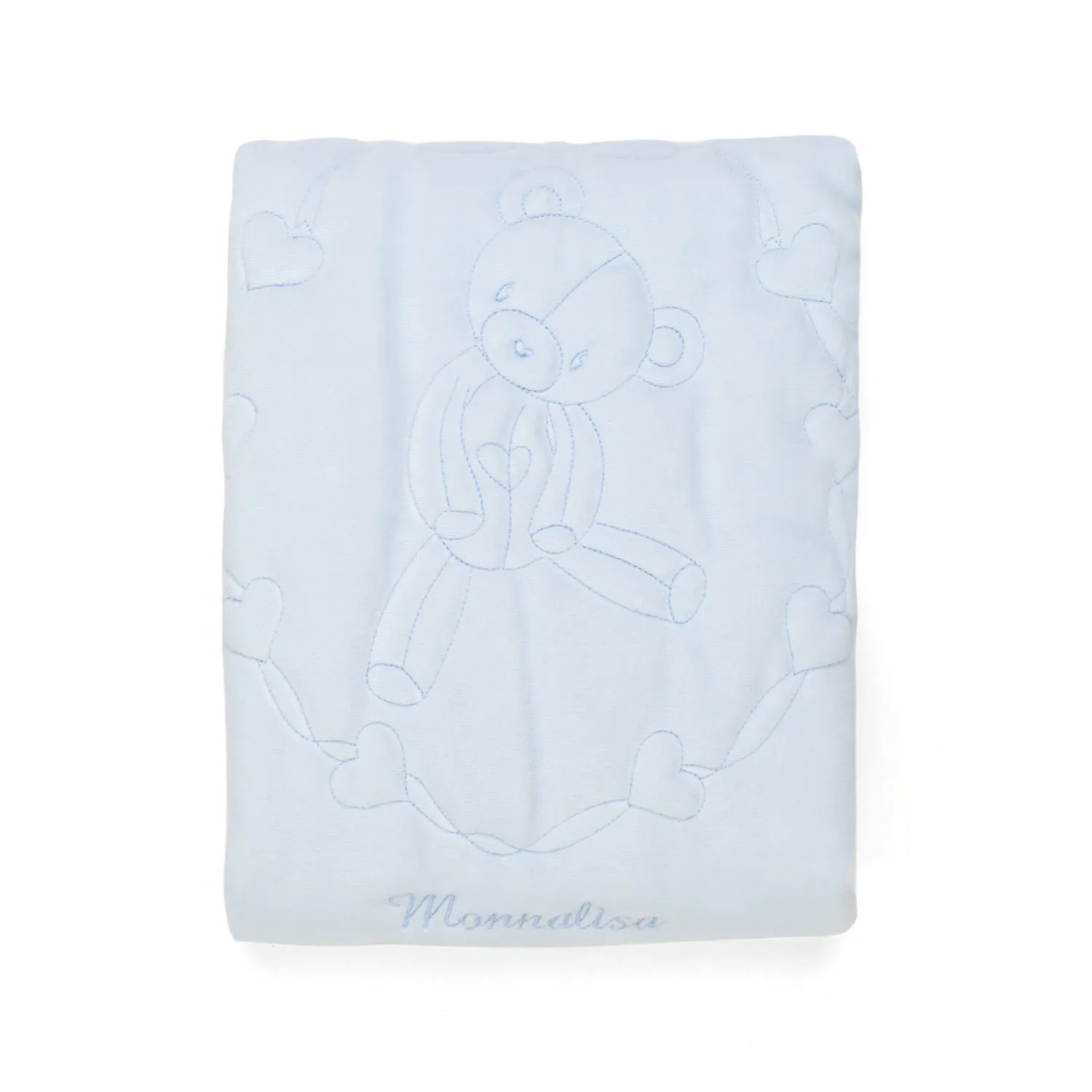 Copertina Celeste Cotone Neonato