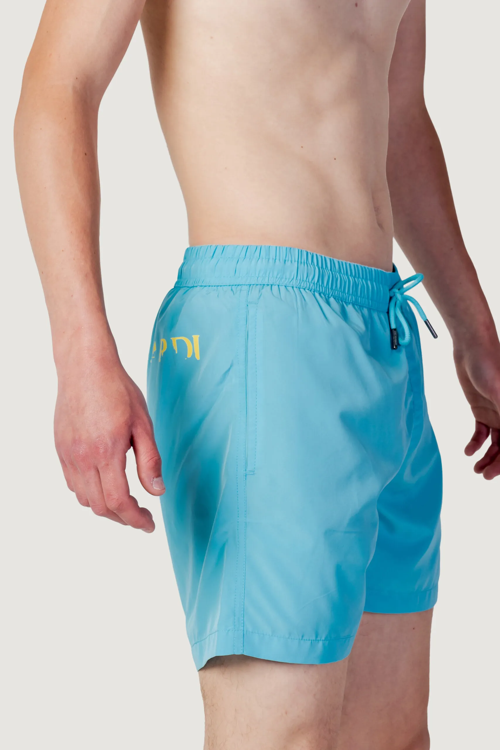 Costume da bagno Trussardi Beachwear logo Celeste