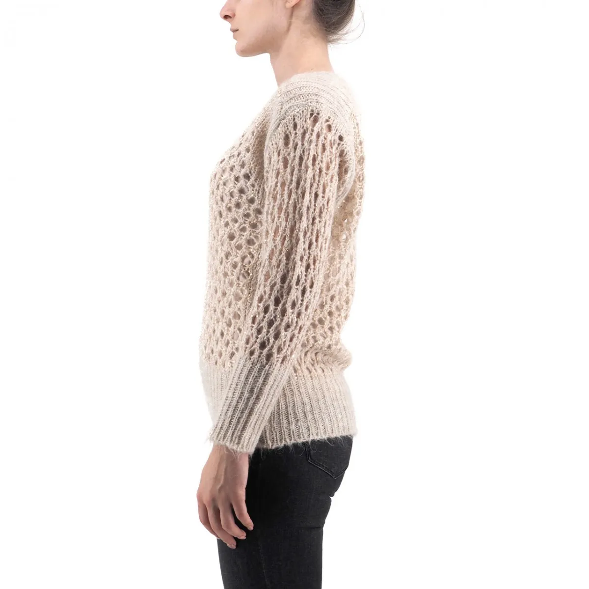 Maglia In Misto Mohair Con Top