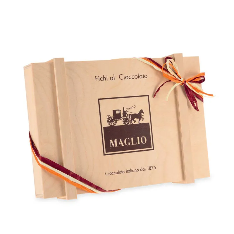 Maglio Arte Dolciaria Scatola in legno - Fichi al Cioccolato 400 gr