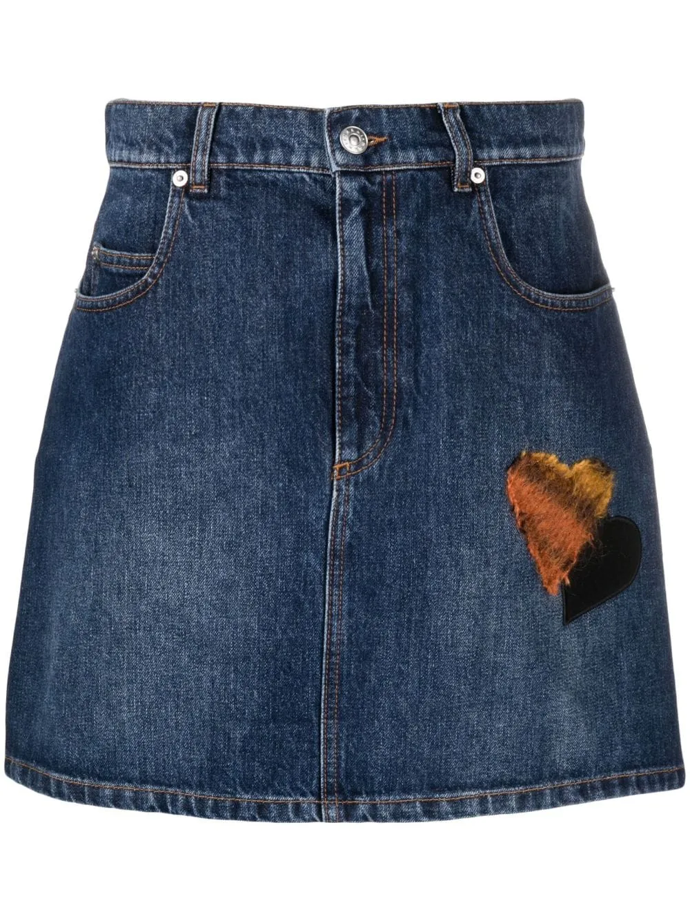 Minigonna in denim in blu  - donna