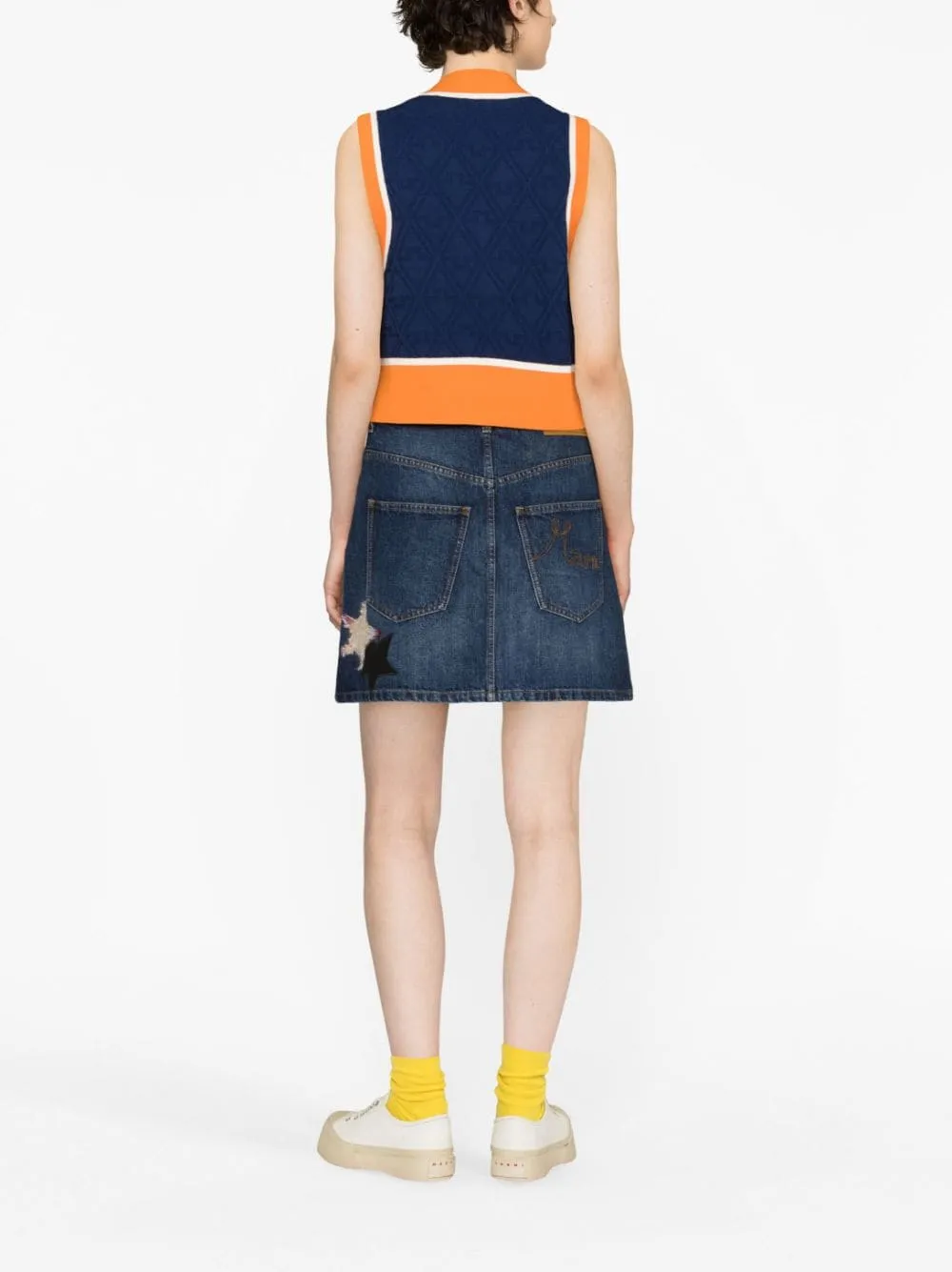 Minigonna in denim in blu  - donna
