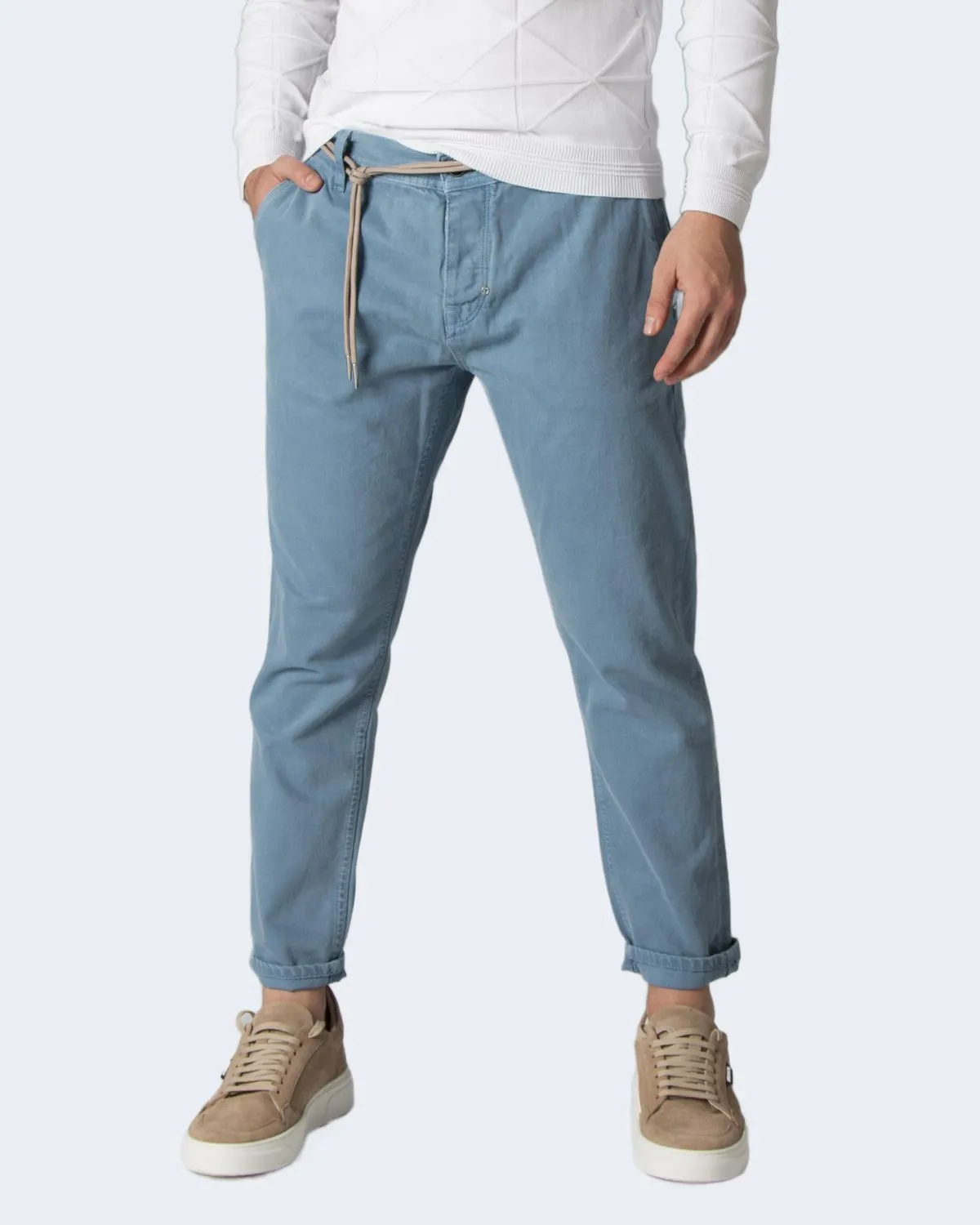 Pantaloni slim Antony Morato oliver ankle lenght  Celeste