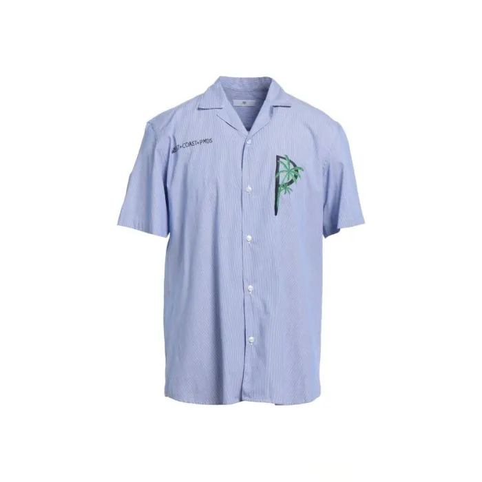 Pmds Camicia Collo Bowling Celeste