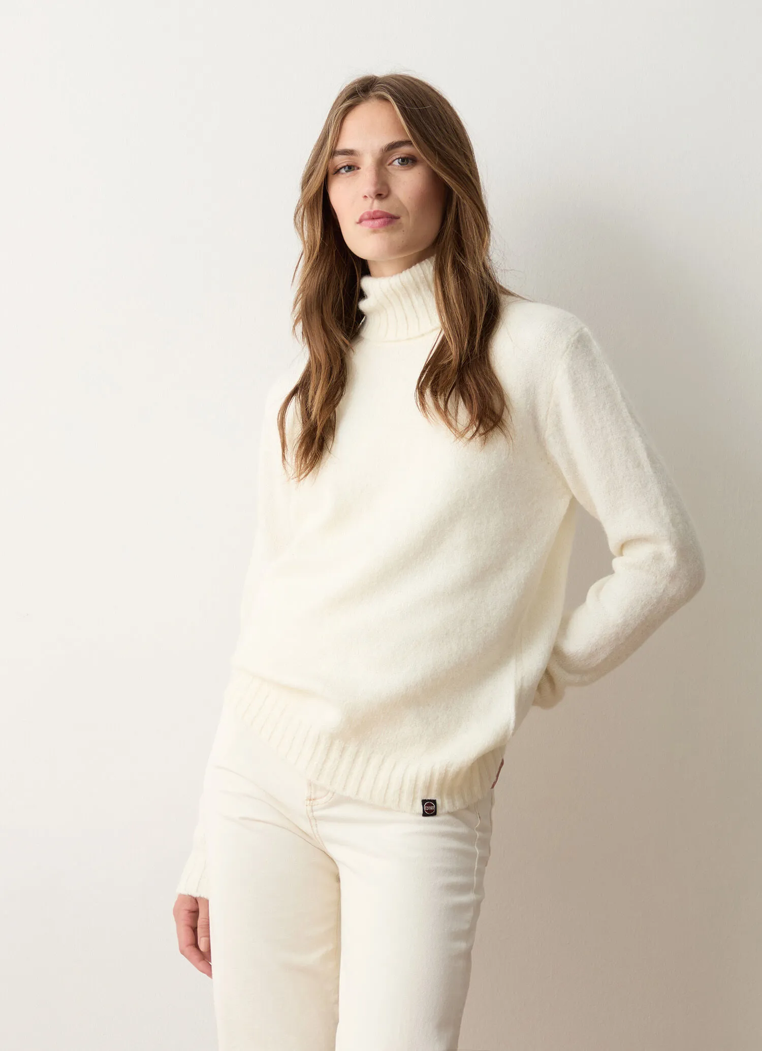 Rollkragenpullover aus Mohairmischgewebe