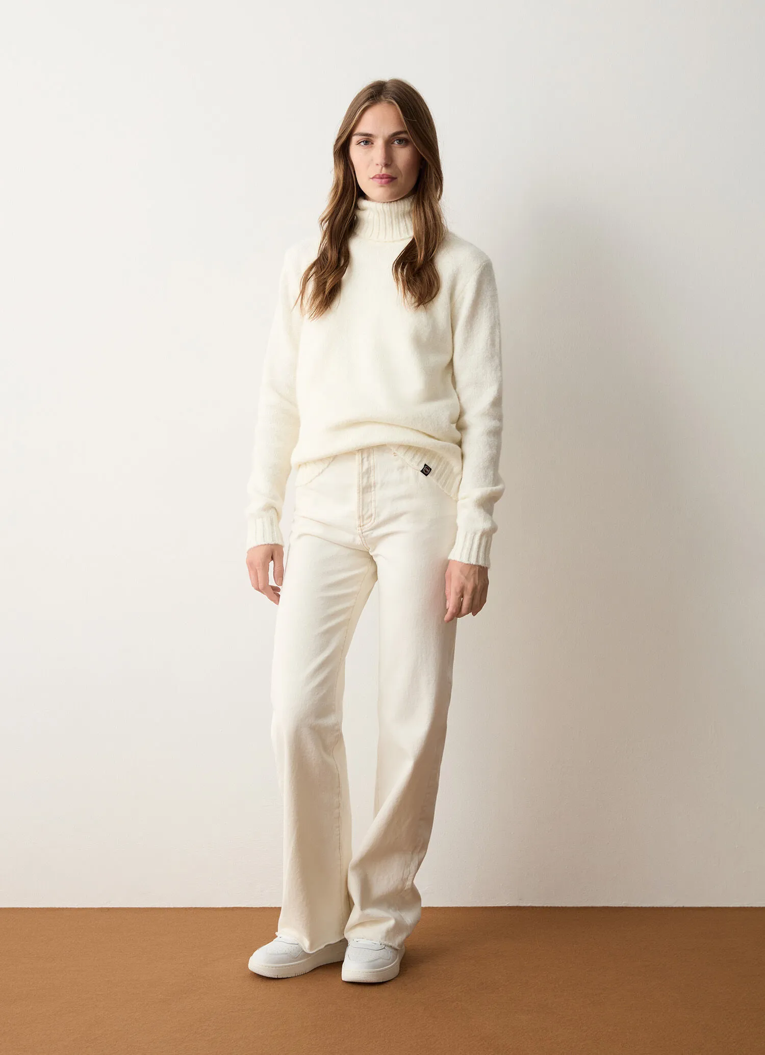 Rollkragenpullover aus Mohairmischgewebe