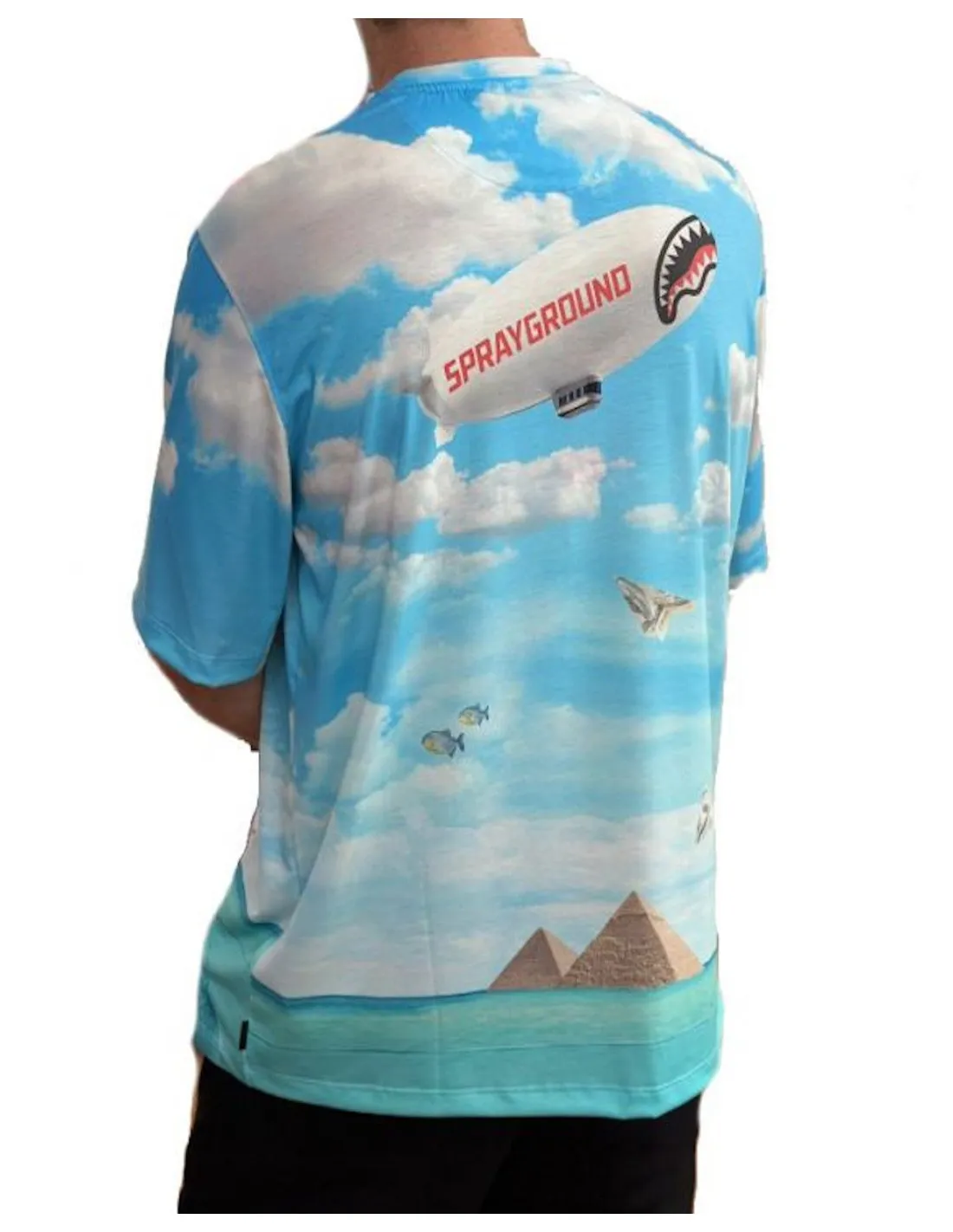 SPRAYGROUND T-SHIRT UOMO,UNDERWATER SHARK ISLAND O