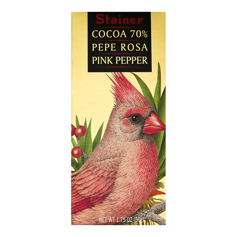 Stainer Cioccolato 10 Tavolette di Cioccolato con pepe rosa