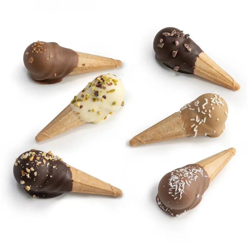 T'a Milano T'A Milano 6 Mini Coni Pistacchio, Gianduia, Crema al Cacao, Cioccolato al Latte, Cocco, Frutto della Passione - 170g